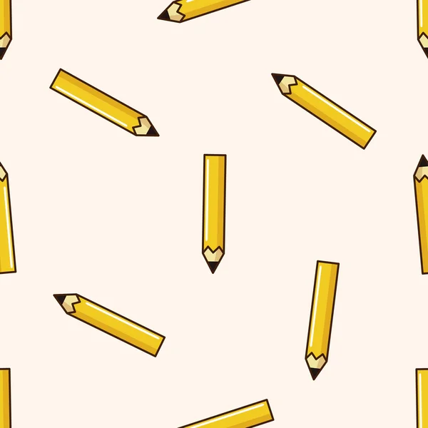 Pencil , cartoon seamless pattern background — Stock Vector