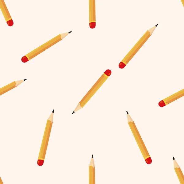铅笔，卡通无缝图案背景 — 图库矢量图片