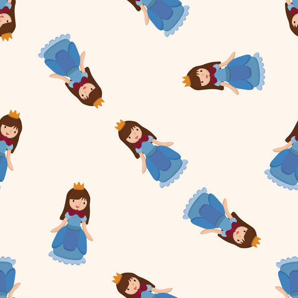 Royal theme princess, cartoon seamless pattern background
