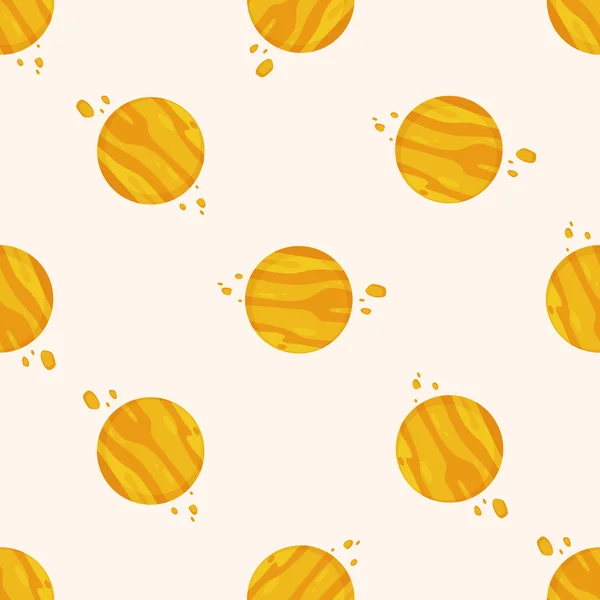 Space planet, cartoon seamless pattern background — стоковый вектор