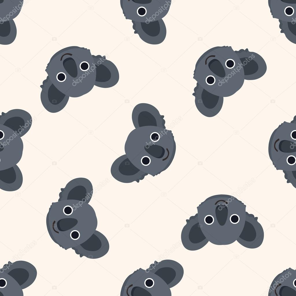 animal koala cartoon , cartoon seamless pattern background