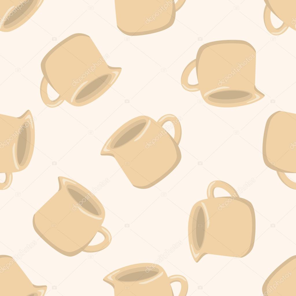 coffee kettle , cartoon seamless pattern background