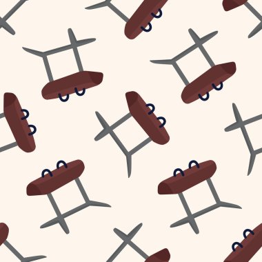 spor malzemeleri, karikatür Dikişsiz desen arka plan