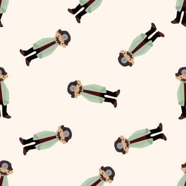 insanlar Tema doktor, karikatür Dikişsiz desen arka plan