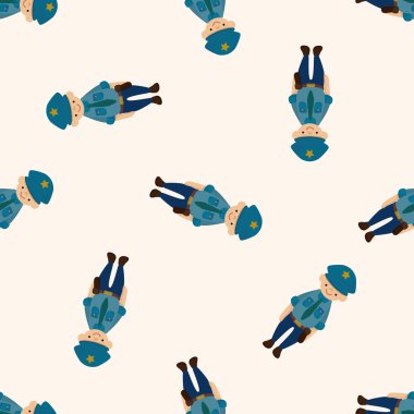 Polis, karikatür Dikişsiz desen arka plan