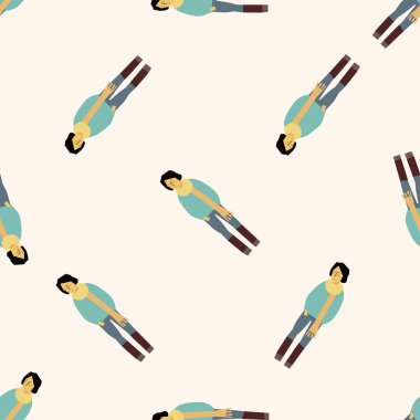 Erkek adam çizgi film, çizgi film Dikişsiz desen arka plan