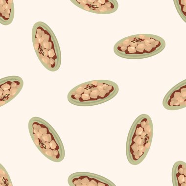 Çin yemeği, karikatür Dikişsiz desen arka plan