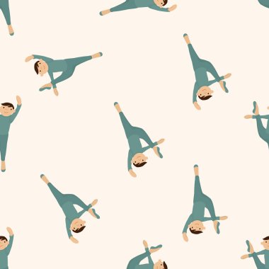 dansçı, karikatür Dikişsiz desen arka plan