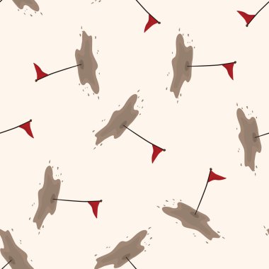 Golf Ekipmanları, karikatür Dikişsiz desen arka plan