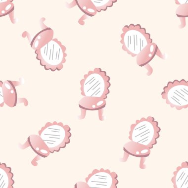 sandalye, karikatür Dikişsiz desen arka plan