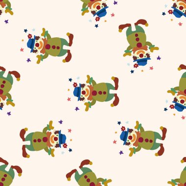 Palyaçolar, karikatür Dikişsiz desen arka plan