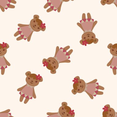 ayı, Dikişsiz desen arka plan çizgi film