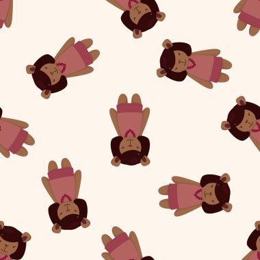 ayı, Dikişsiz desen arka plan çizgi film