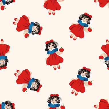 peri masalı Prenses, çizgi film Dikişsiz desen arka plan