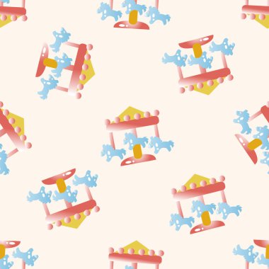 Eğlence Parkı özellikleri, karikatür Dikişsiz desen arka plan