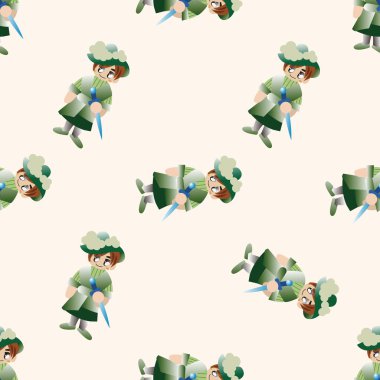 Ortaçağ karakter karikatür, karikatür Dikişsiz desen arka plan