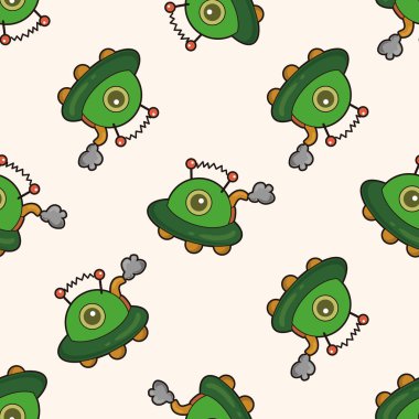 Robot, karikatür Dikişsiz desen arka plan