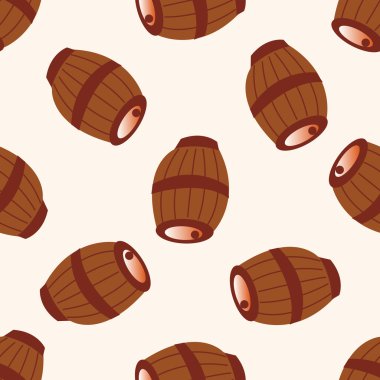 korsan fıçılar, karikatür Dikişsiz desen arka plan