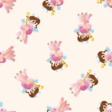 Angel, karikatür Dikişsiz desen arka plan