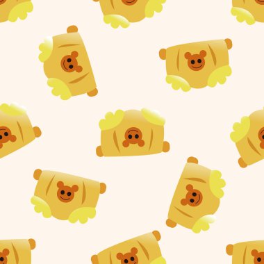 Bebek giysileri, karikatür Dikişsiz desen arka plan