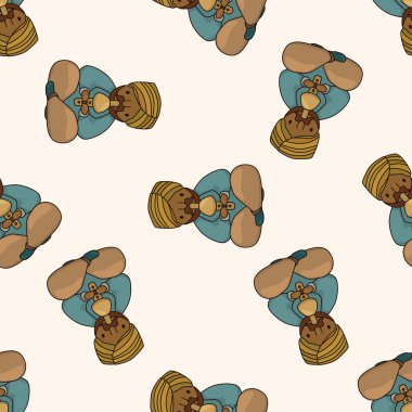 Hint insanlar, karikatür Dikişsiz desen arka plan