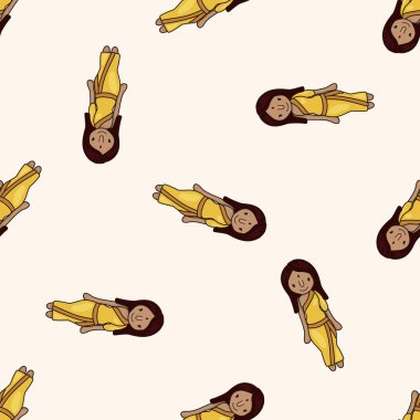 Hint insanlar, karikatür Dikişsiz desen arka plan