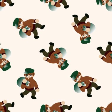 hırsız, karikatür Dikişsiz desen arka plan