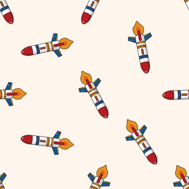 Uzay gemisi, karikatür Dikişsiz desen arka plan