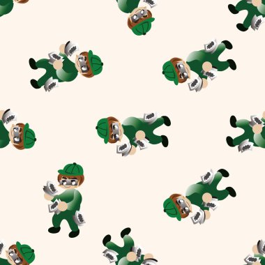 hırsız, karikatür Dikişsiz desen arka plan