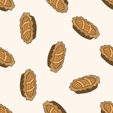 pasta, çizgi film Dikişsiz desen arka plan