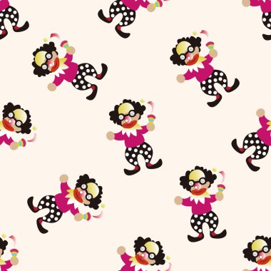 Palyaçolar, karikatür Dikişsiz desen arka plan