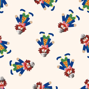 Palyaçolar, karikatür Dikişsiz desen arka plan