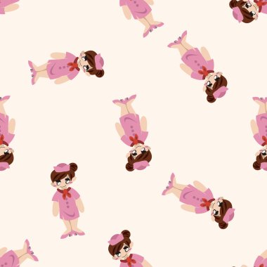 Uçuş görevlileri, karikatür Dikişsiz desen arka plan