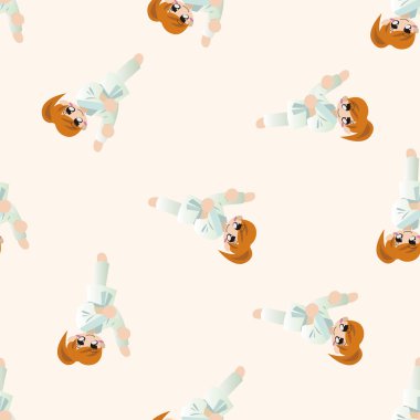 Taekwondo, karikatür Dikişsiz desen arka plan