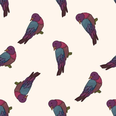 kuş çizgi film, çizgi film Dikişsiz desen arka plan