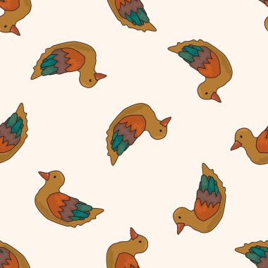 kuş çizgi film, çizgi film Dikişsiz desen arka plan