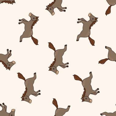 hayvan at çizgi film, çizgi film Dikişsiz desen arka plan