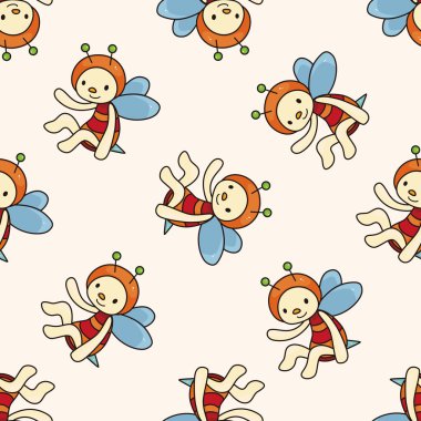 Arı çizgi film, çizgi film Dikişsiz desen arka plan