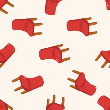 sandalye, karikatür Dikişsiz desen arka plan