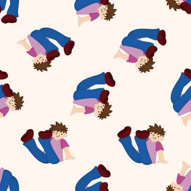 hip hop dans ediyor, karikatür Dikişsiz desen arka plan