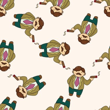 Patron, karikatür Dikişsiz desen arka plan