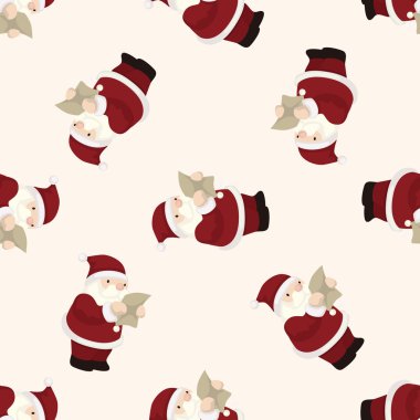 Noel Baba, karikatür Dikişsiz desen arka plan