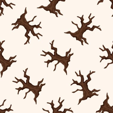 Cadılar Bayramı ağaç, karikatür Dikişsiz desen arka plan