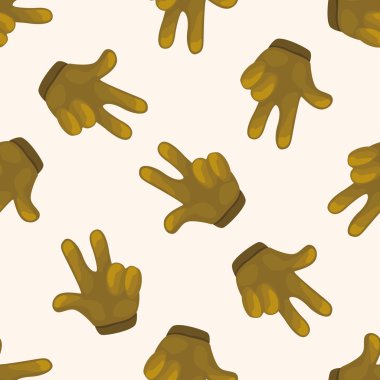 el, karikatür Dikişsiz desen arka plan