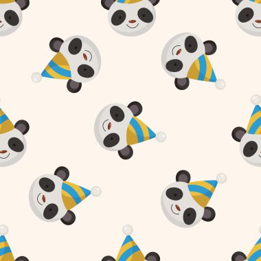 hayvan panda çizgi film, çizgi film Dikişsiz desen arka plan