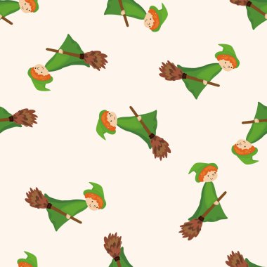 Cadı çizgi film, çizgi film Dikişsiz desen arka plan