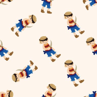 korsan, karikatür Dikişsiz desen arka plan