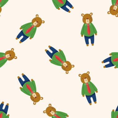 hayvan ayı alt çizgi film, çizgi film Dikişsiz desen arka plan