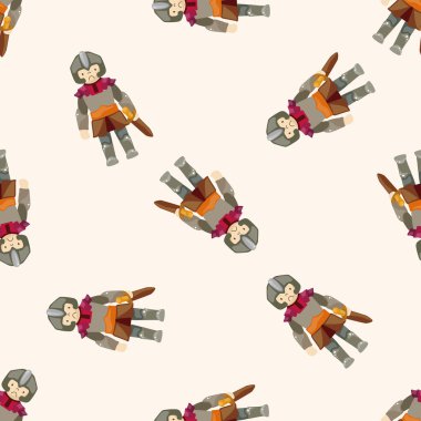 şövalye, karikatür Dikişsiz desen arka plan