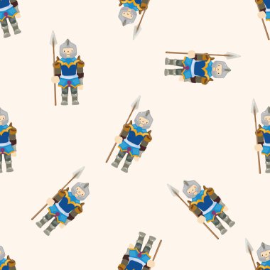 şövalye, karikatür Dikişsiz desen arka plan